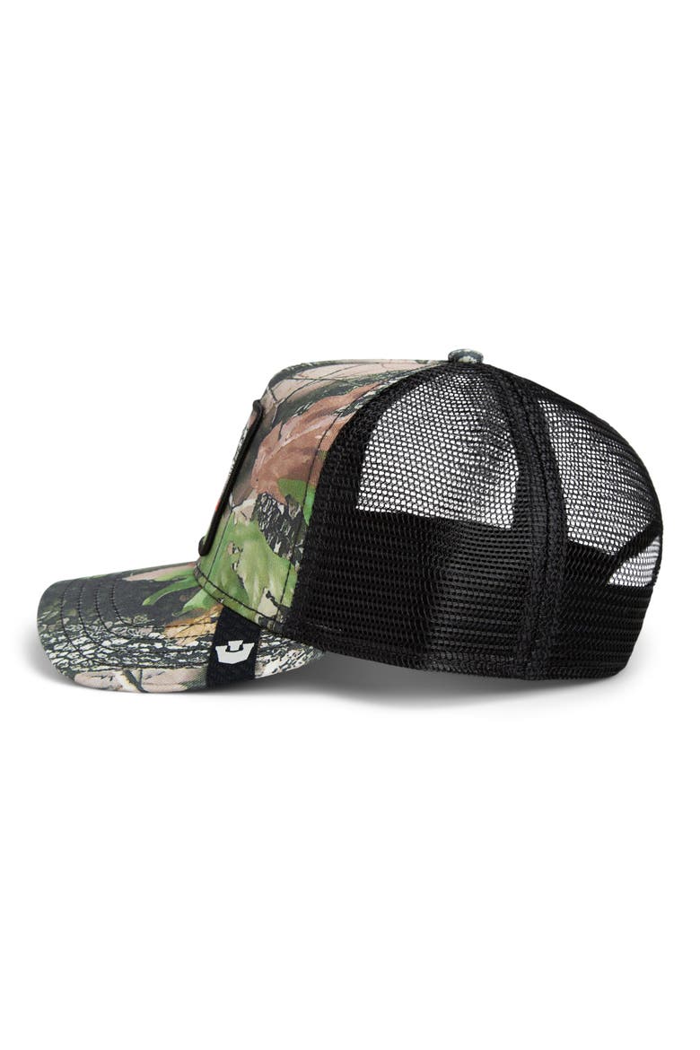 Bass Embroidered Patch Trucker Hat, Alternate, color, CAMOUFLAGE