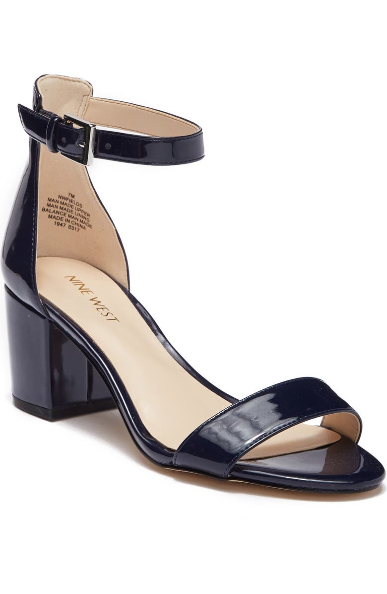 Nine West Fields Ankle Strap Block Heel Sandal, Alternate, color,