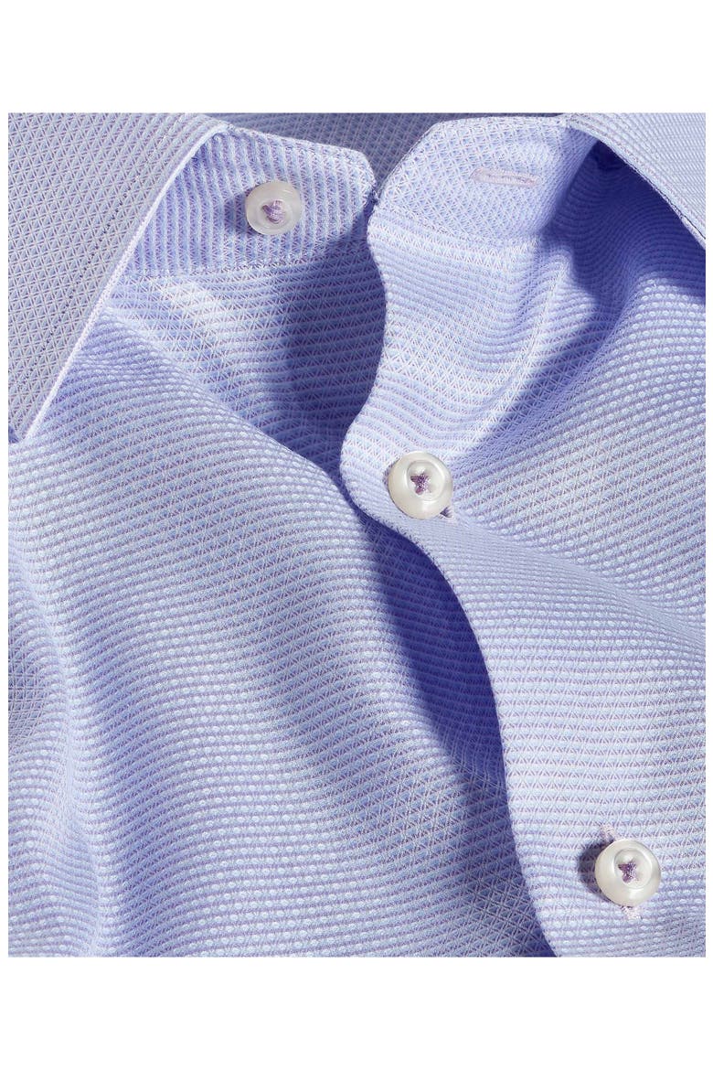 Trim Fit Microcheck Cotton Dobby Dress Shirt, Alternate, color, LILAC