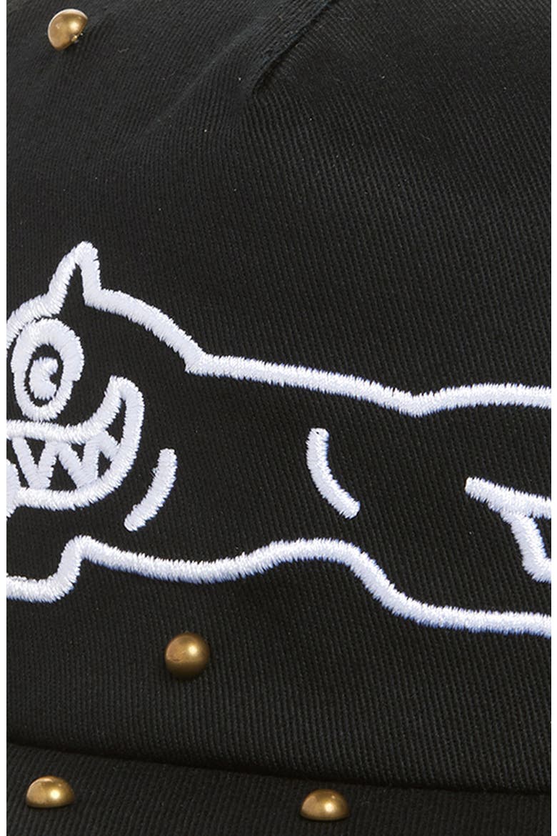 Stack City Studded Embroidered Coton Twill Baseball Cap, Alternate, color, BLACK