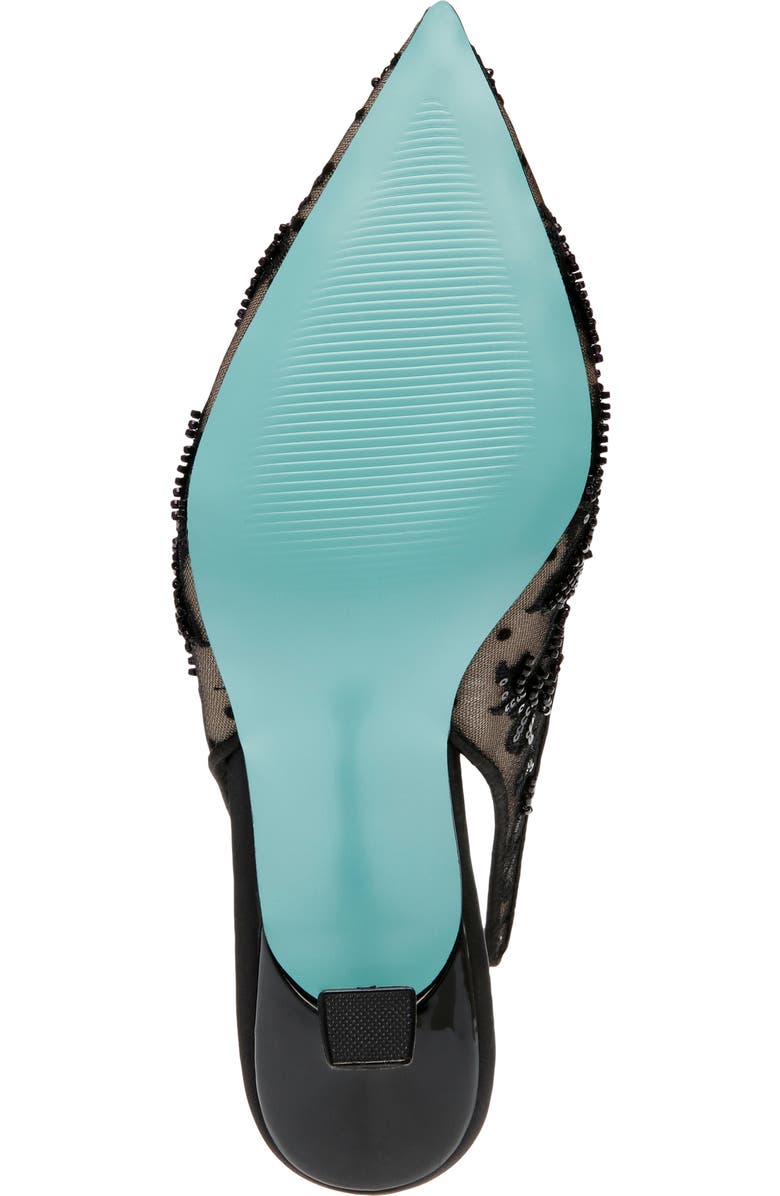 Betsey Johnson Nikki Pointed Toe Slingback Pump, Alternate, color, Black