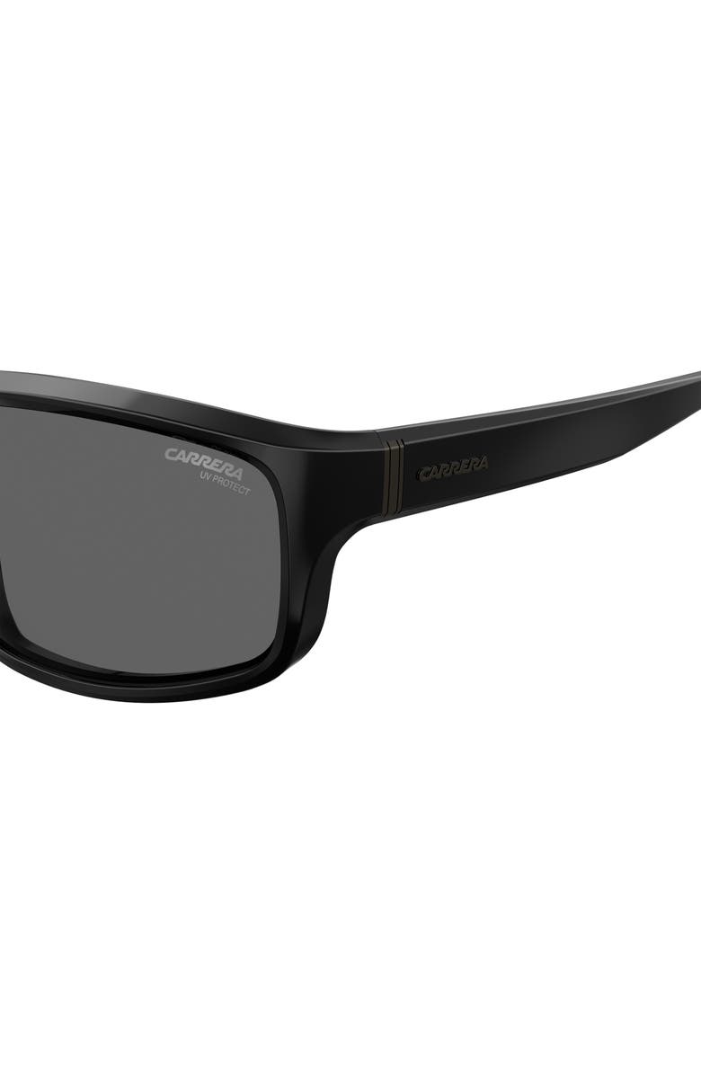 Carrera Eyewear 61mm Rectangular Sunglasses, Alternate, color, Black