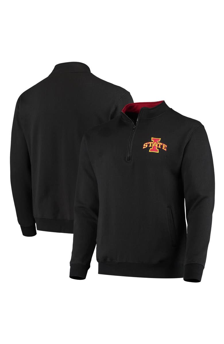 COLOSSEUM Men's Colosseum Black Iowa State Cyclones Tortugas Logo Quarter-Zip Jacket, Main, color, 