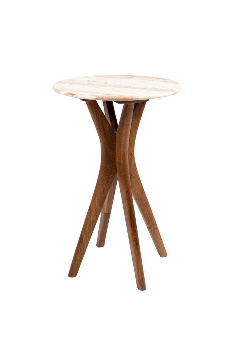 Olive Grove Round Martini Accent Table, Main, color, Brown