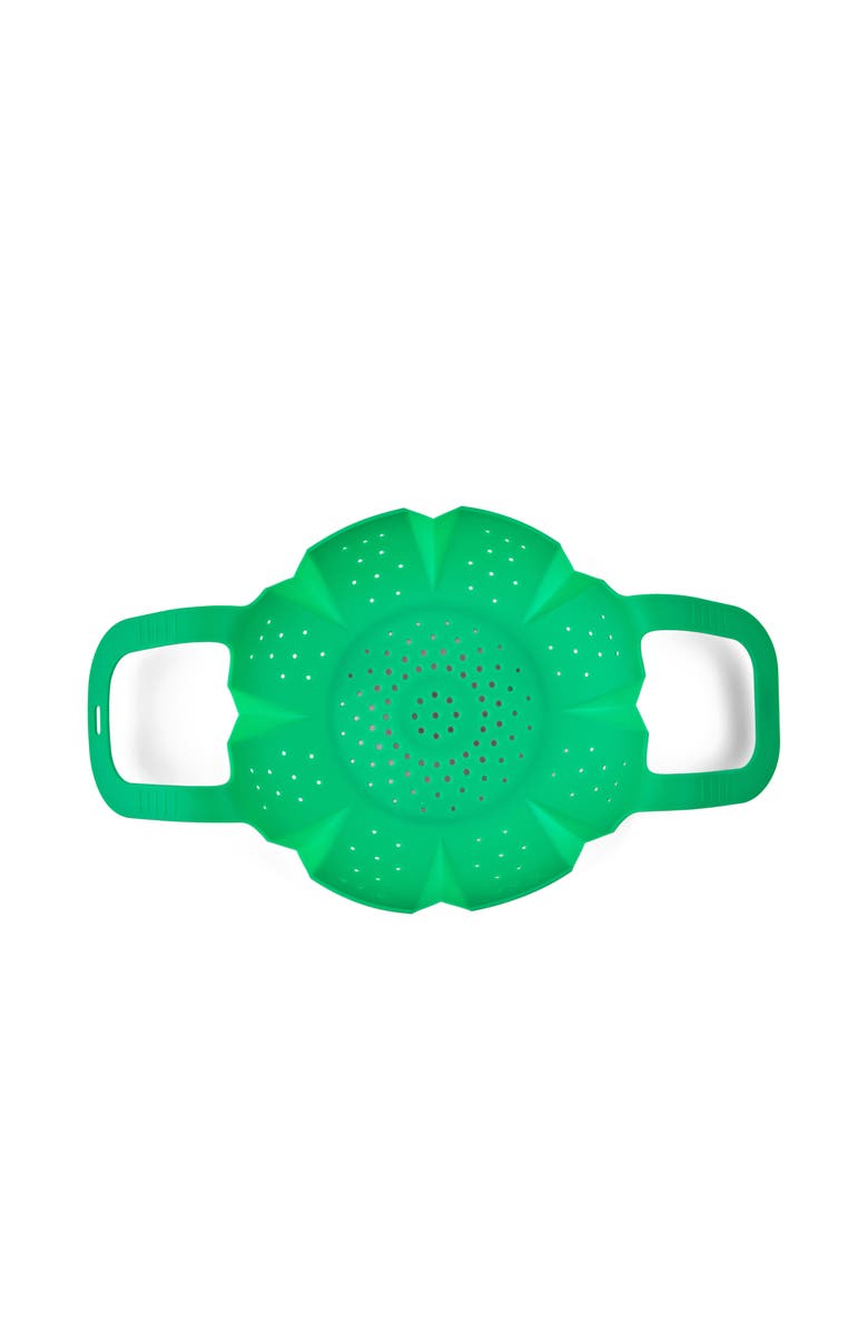 CUISIPRO Silicone Vegetable Steamer, Main, color, Green