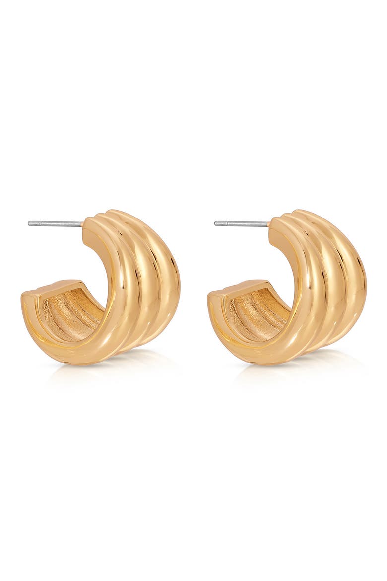 Rooted Vines Medium Hoop Earrings, Alternate, color, GOLD