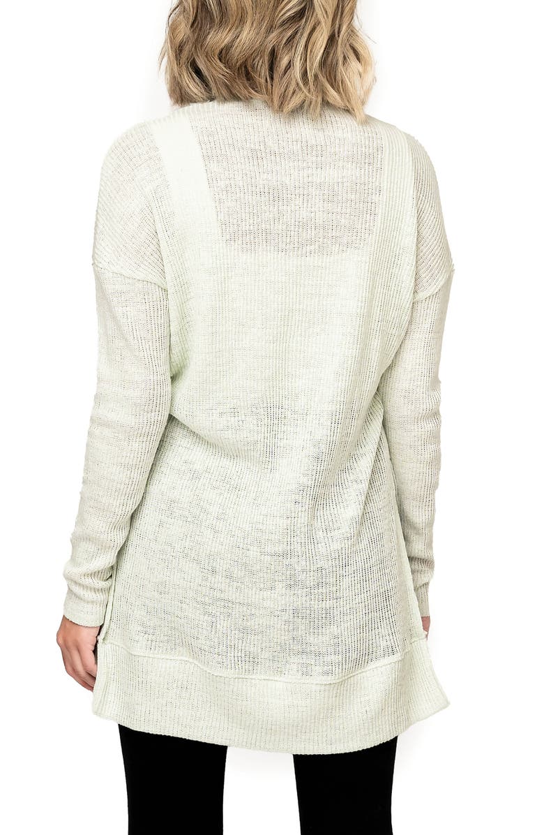GIBSONLOOK My Way Belted Convertible Cardigan, Alternate, color, Light Sage