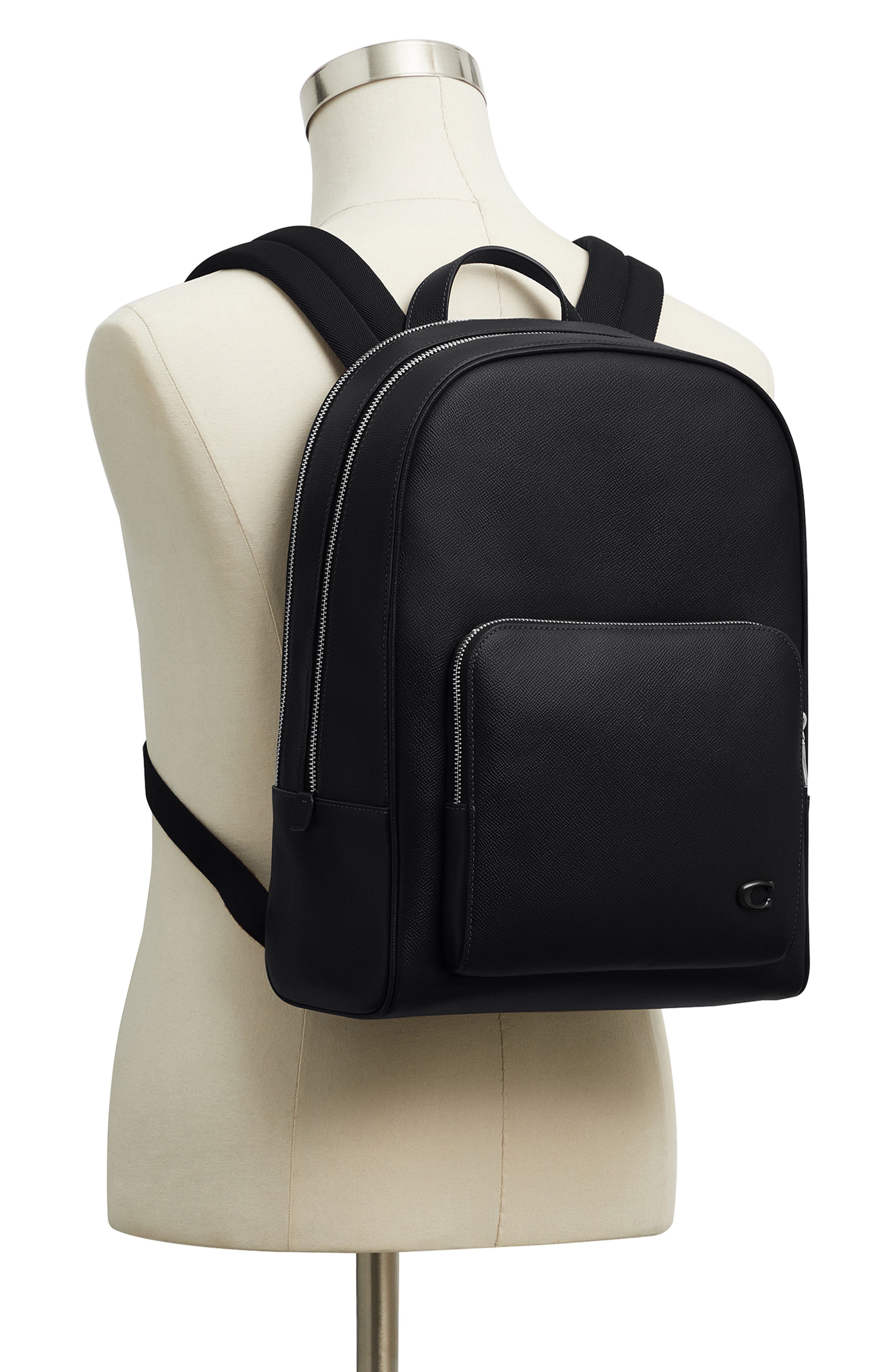 COACH Wade Leather Backpack, Alternate, color, 