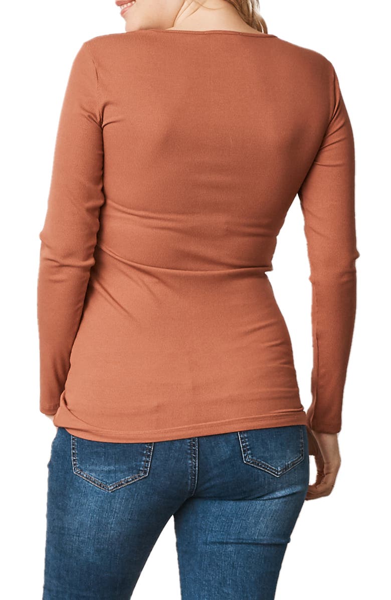Angel Maternity Long Sleeve Maternity/Nursing Top, Alternate, color, 