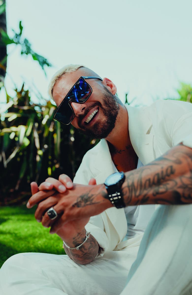 QUAY Australia x Maluma Nightfall 52mm Shield Sunglasses, Alternate, color, 