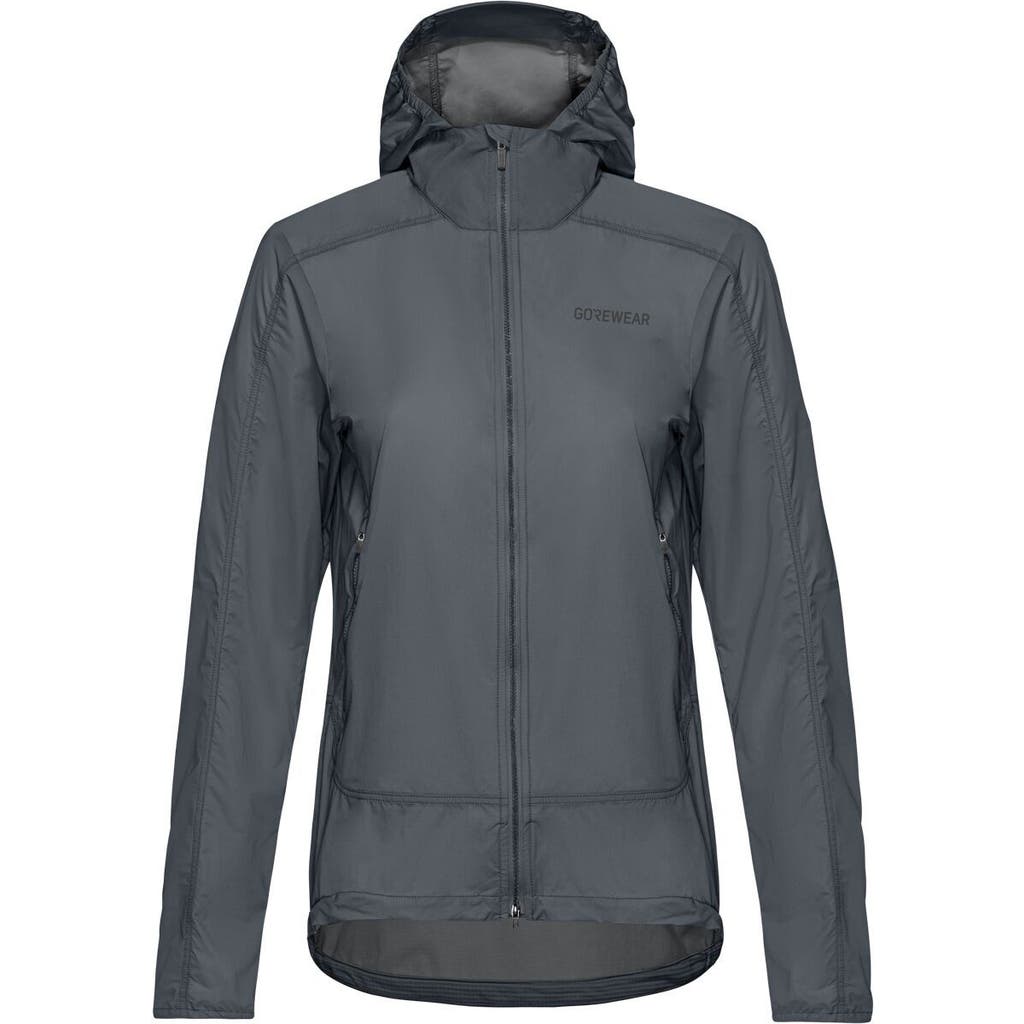 Gorewear Fernflow Hooded Windbreaker In Gray