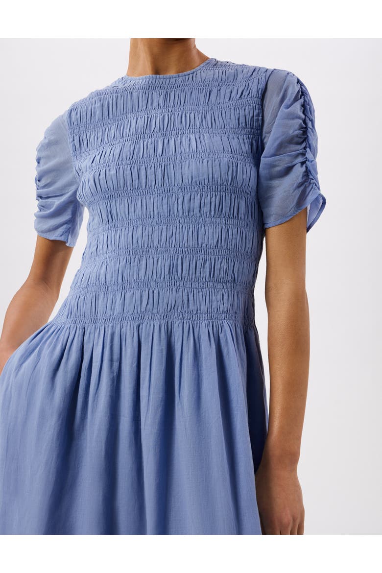 Avery Smocked Midi Dress, Alternate, color, Pale Blue