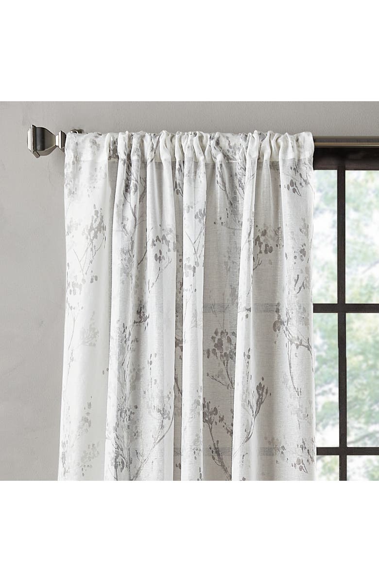 DKNY Atlanta Set of 2 Poletop Curtain Panels, Alternate, color, Grey