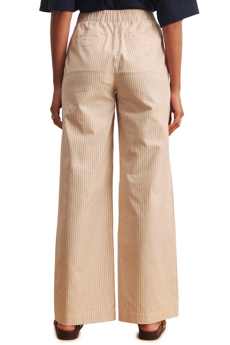 Eloise Pinstripe Wide Leg Pants, Alternate, color, DARK OPAL WHITE PINSTRIPE