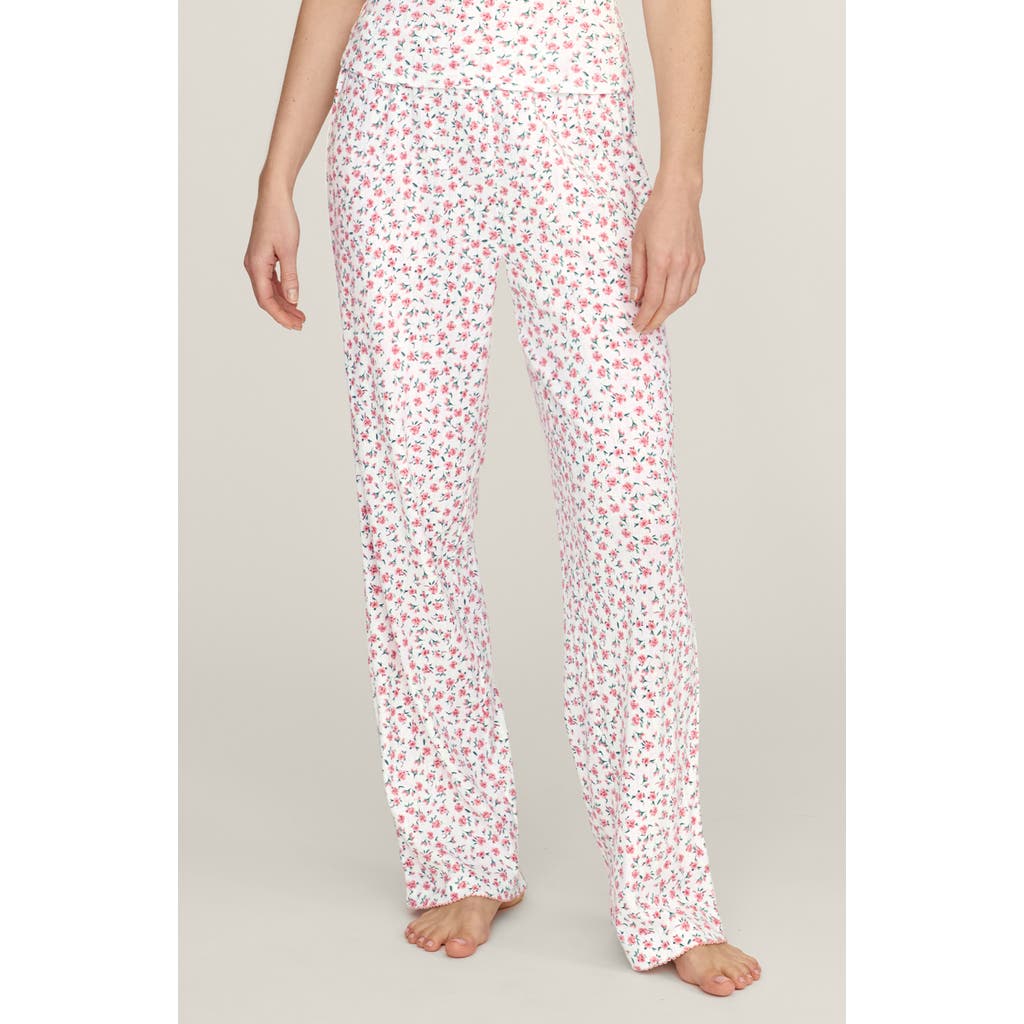 Petite Plume Pima Cotton Pointelle Pants in Pink at Nordstrom, Size Medium
