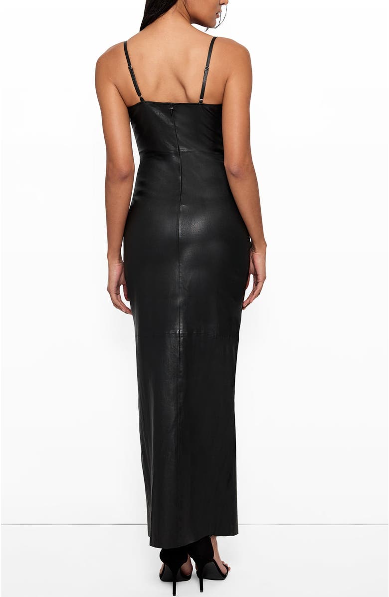 AS by DF Aphrodite Stretch Leather Dress, Alternate, color, Black