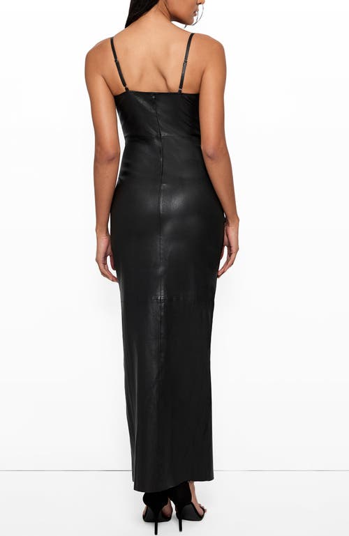 As By Df Aphrodite Stretch Leather Dress In Black