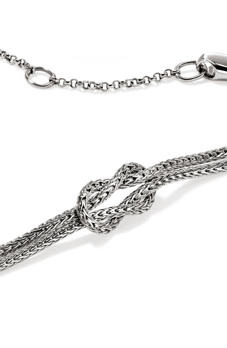 John Hardy Love Knot Necklace, Alternate, color, Silver