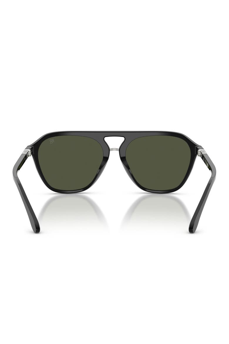 58mm Hugh Square Sunglasses, Alternate, color, SHINY BLACK / GREEN