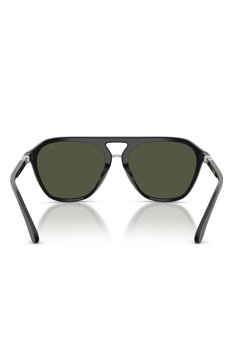 Ralph Lauren 58mm Hugh Square Sunglasses, Alternate, color, Shiny Black / Green