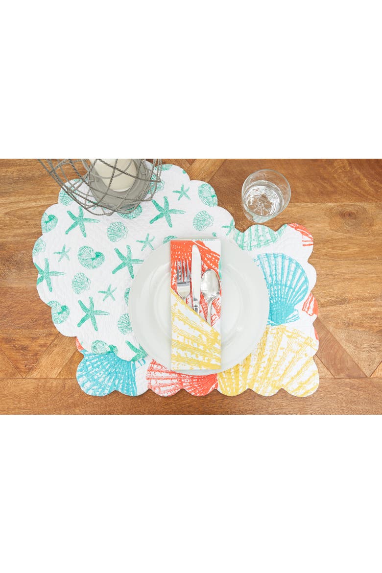Captiva Island Cotton Reversible Napkin Set of 6, Alternate, color, Blue