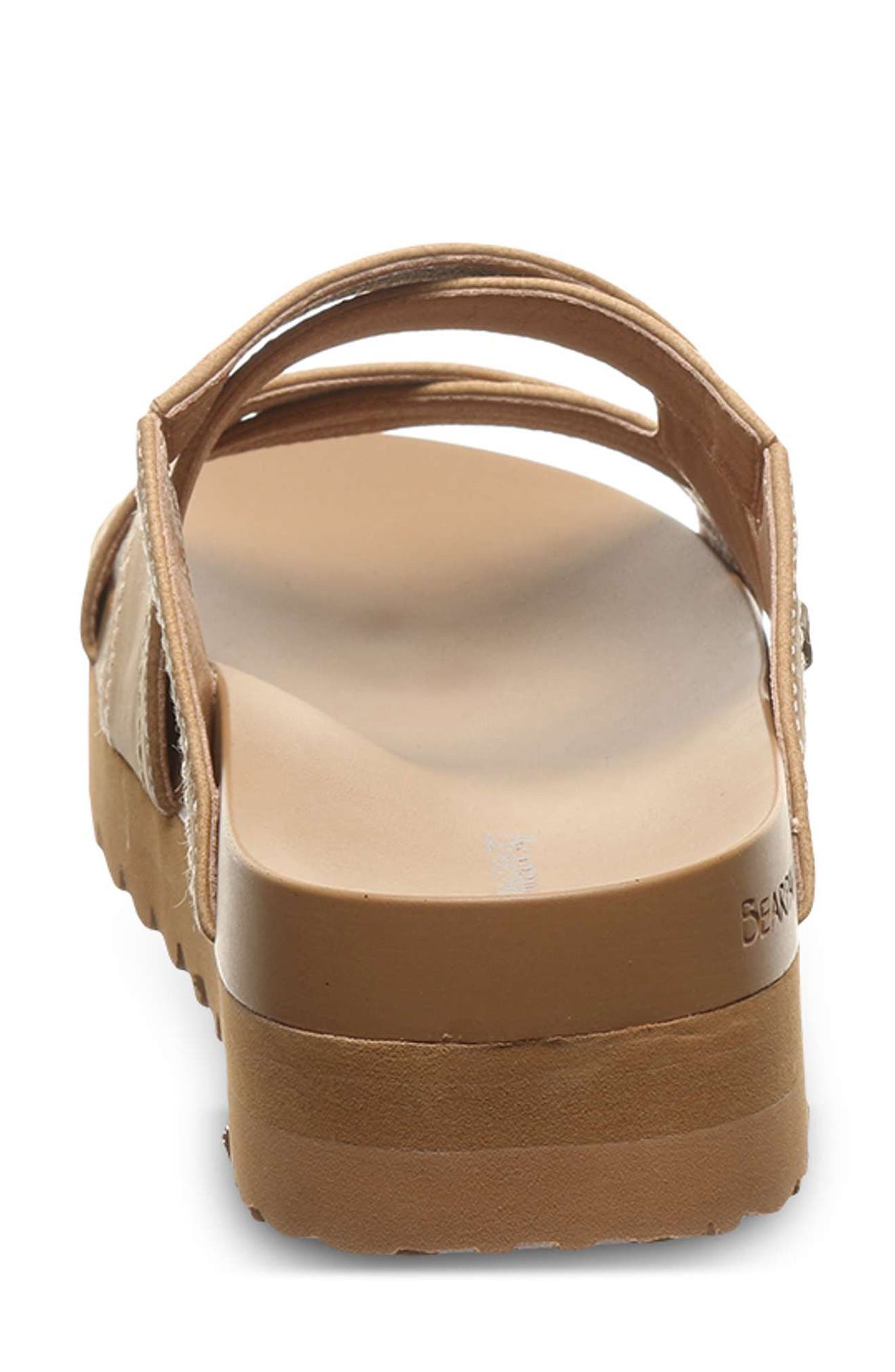 Crux Faux Leather Slide Sandal, Alternate, color, ICED COFFEE