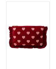 Elizabeth Scarlett Love Hearts Frill Pouch
