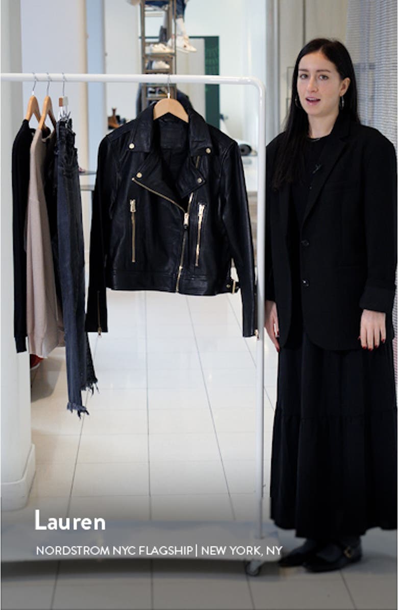 Beale Leather Moto Jacket, sales video thumbnail