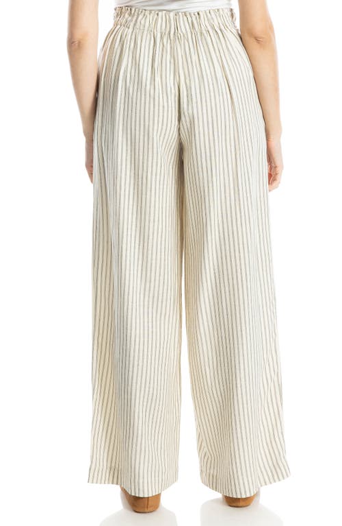 Max Studio Button Tab Wide Leg Trousers In Multi