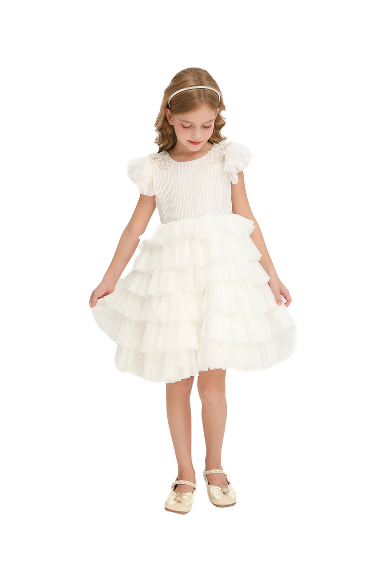 Elrose Dress, Alternate, color, White