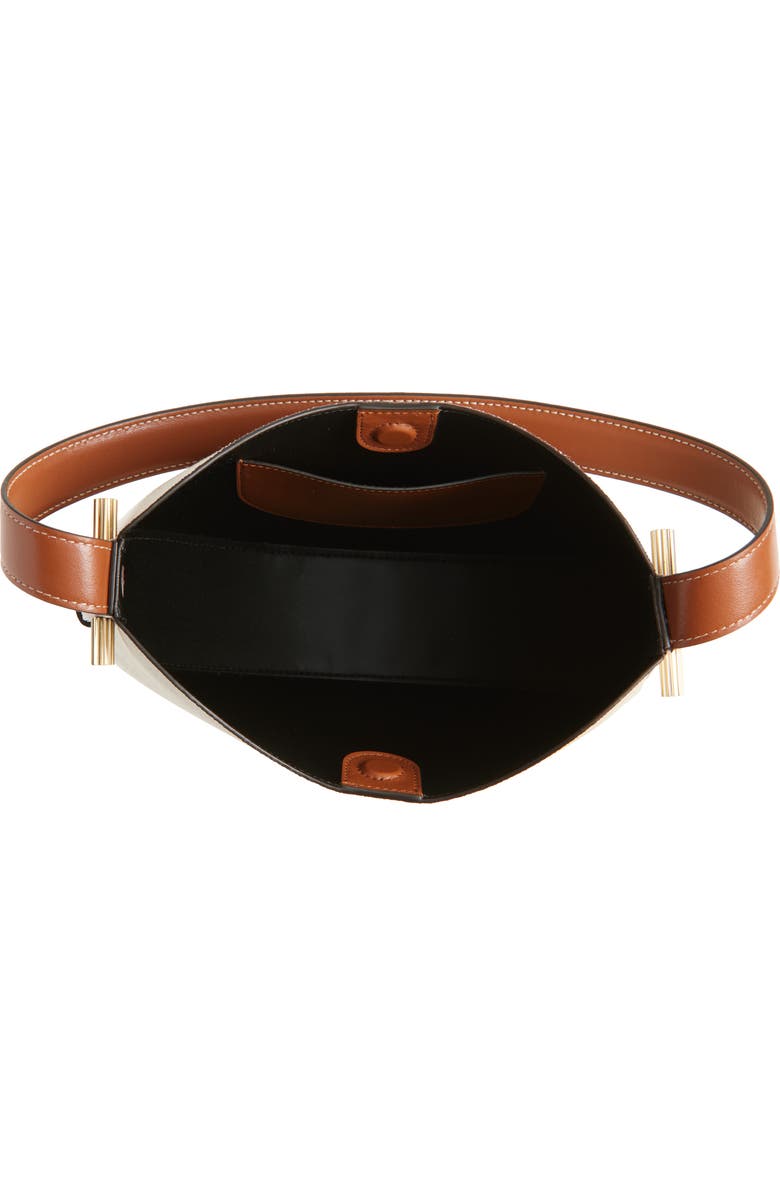 Victoria Beckham Medium The Dia Canvas Hobo Bag, Alternate, color, Tan/ Ivory