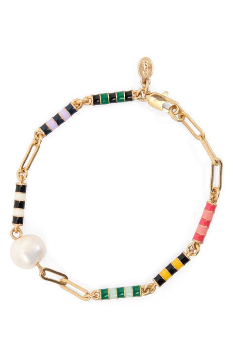 Le Stripe Freshwater Pearl Bracelet
