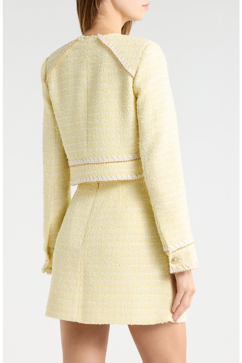 Metallic Tweed Crop Jacket, Alternate, color, LIGHT YELLOW