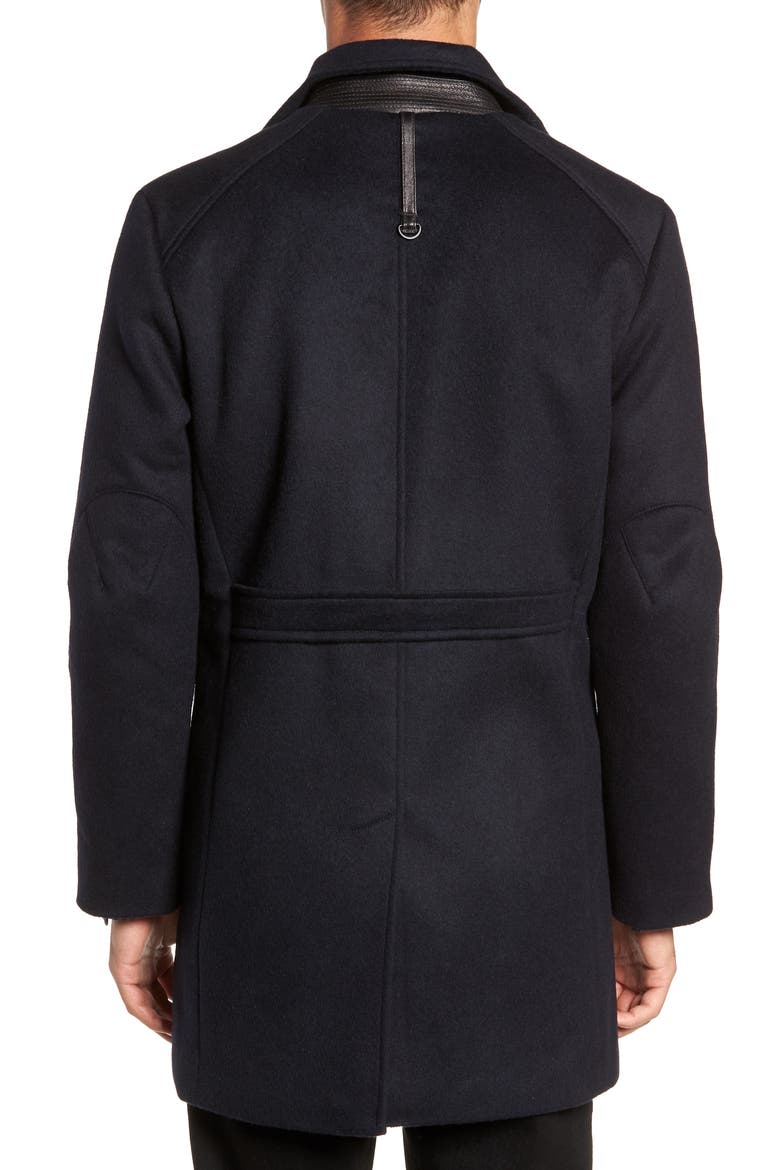 Kilo Slim Fit Wool Blend Coat, Alternate, color, NAVY