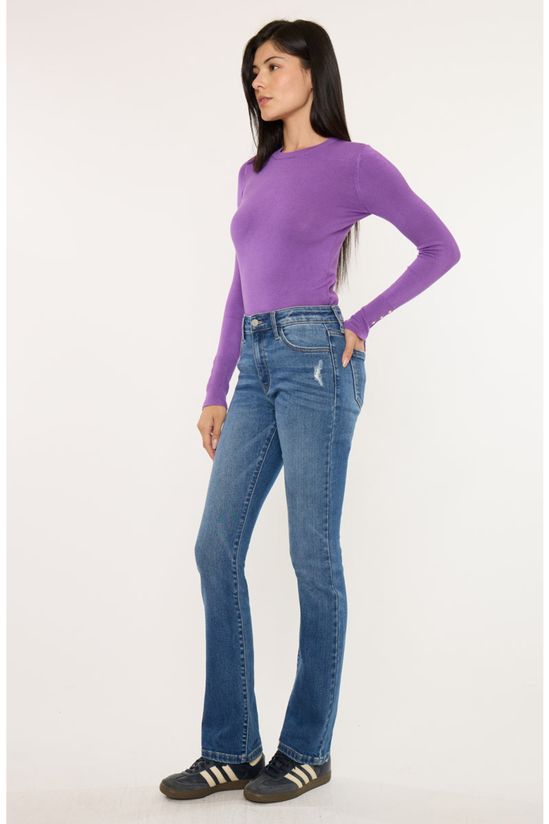 Denver Essentials High Rise Bootcut Jeans, Alternate, color, Medium Wash