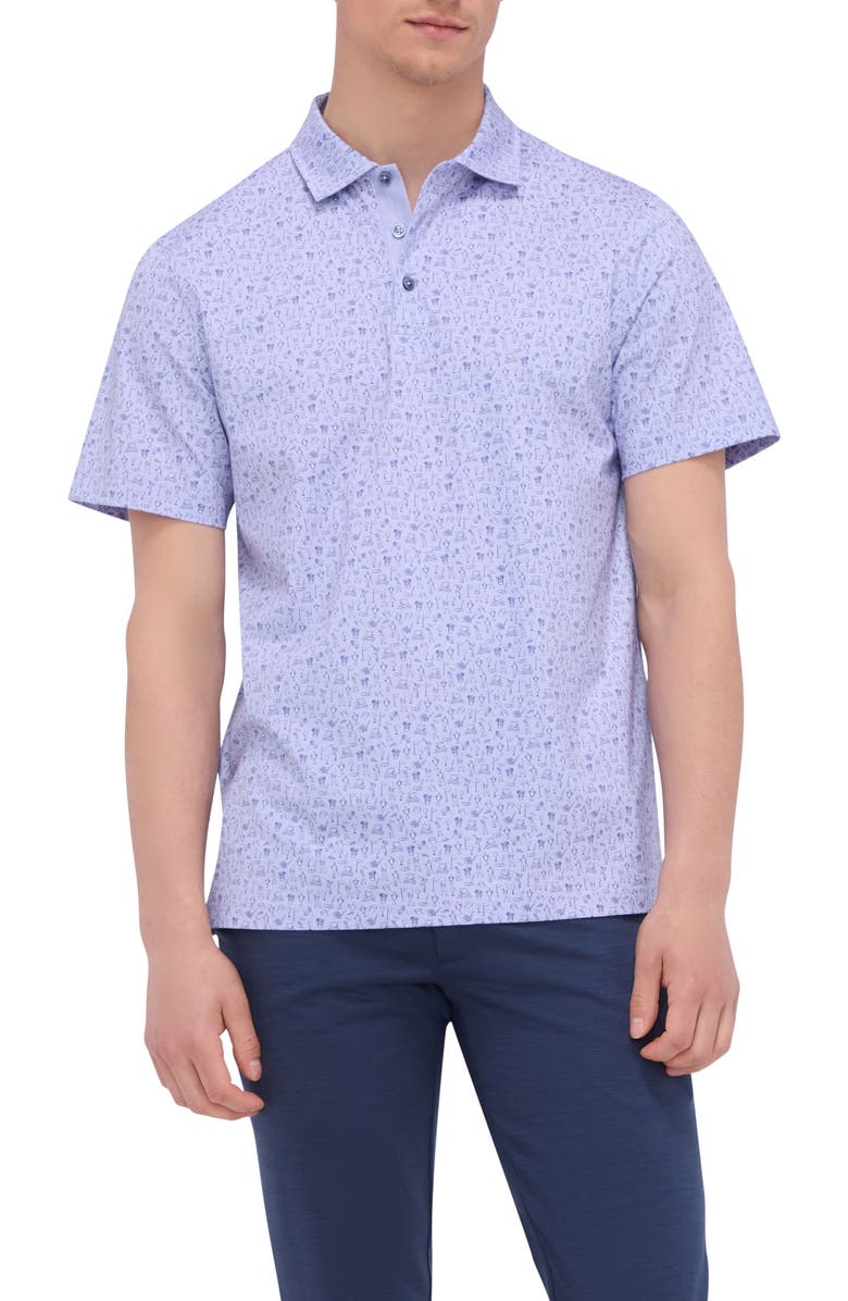 Bugatchi Vincent Polo Shirt, Main, color, Lilac