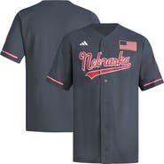 adidas Men's adidas  Gray Nebraska Huskers Replica Baseball Jersey