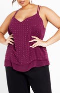 City Chic Rosalia Studded Tank Top