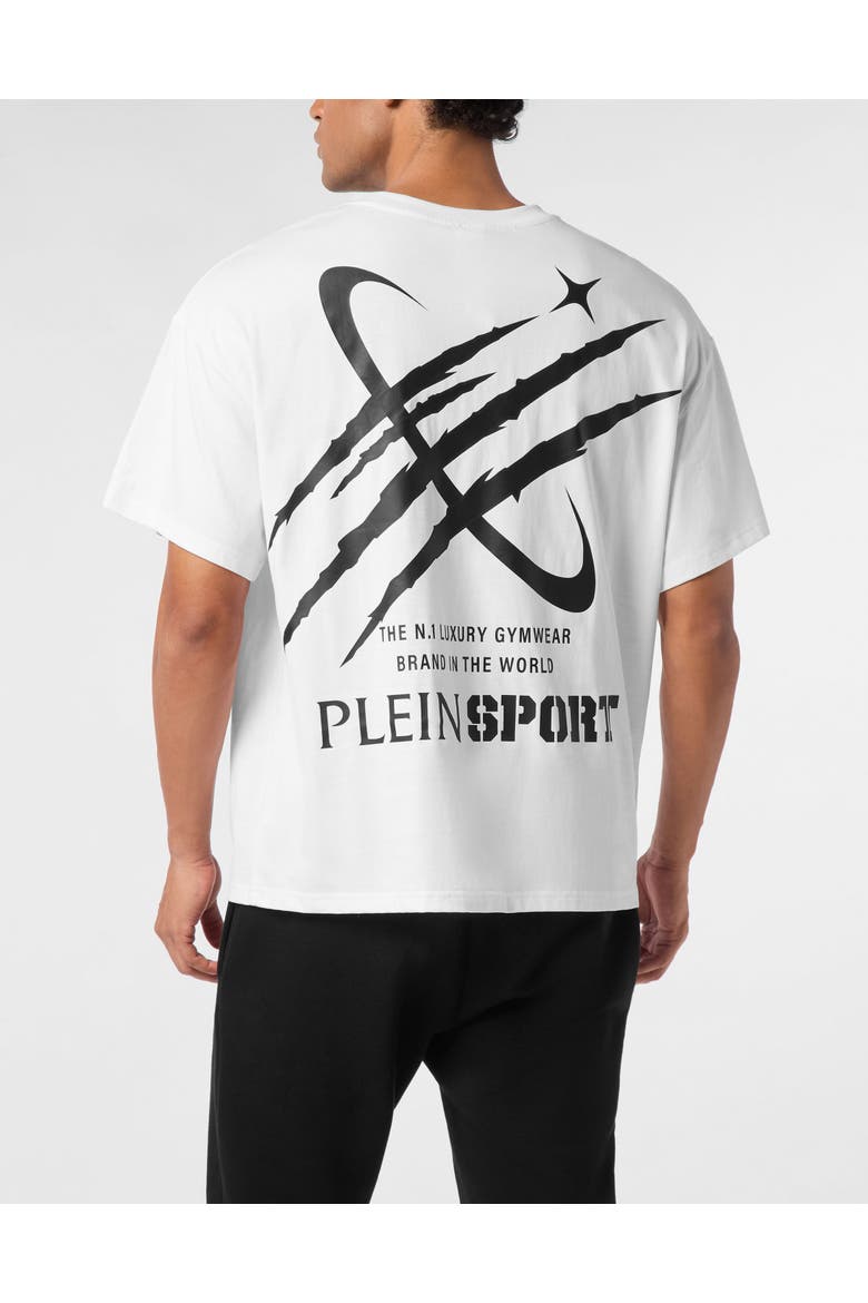 T-Shirt Round Neck Ss Scratch Men, Alternate, color, white