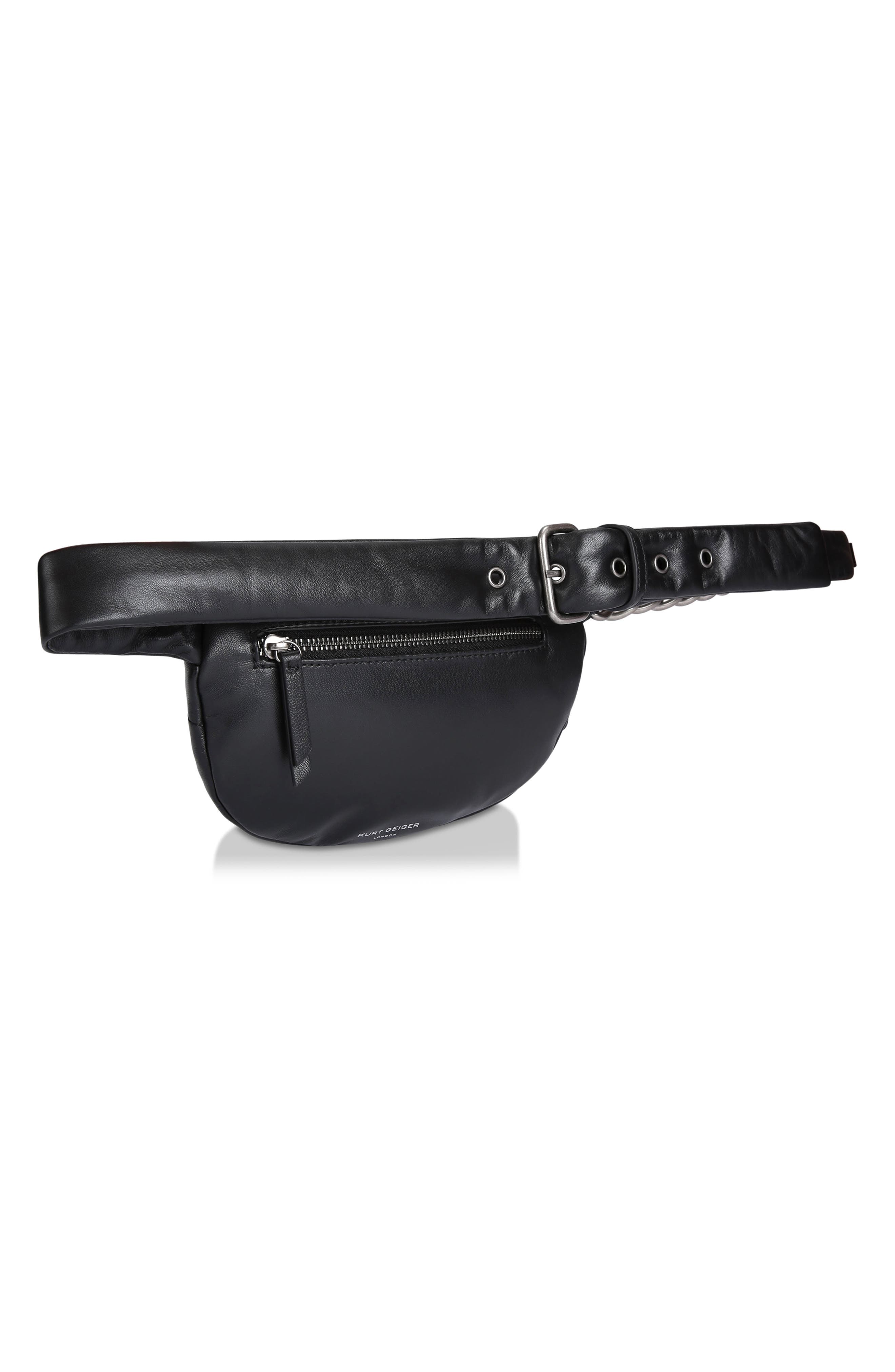 Kurt Geiger London Kensington Leather Belt Bag, Alternate, color, 