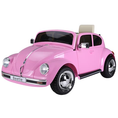 6V Licensed Volkswagen Beetle Ride-On Car with Remote Control, Music