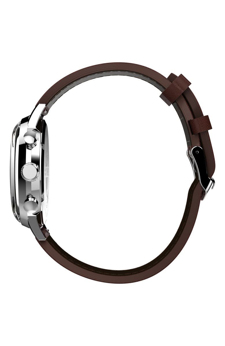 Timex<sup>®</sup> Marlin Leather Strap Chronograph Watch, 40mm, Alternate, color, 