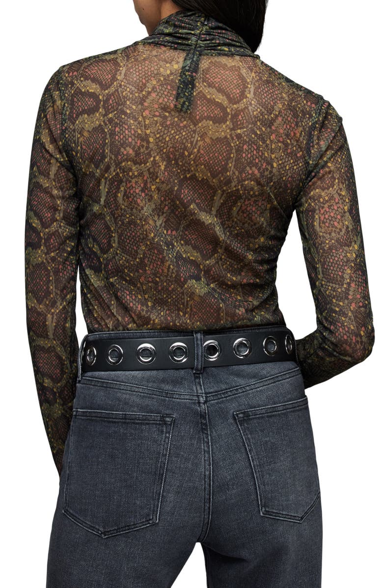 AllSaints Tia Tamora Long Sleeve Mesh Top, Alternate, color, 