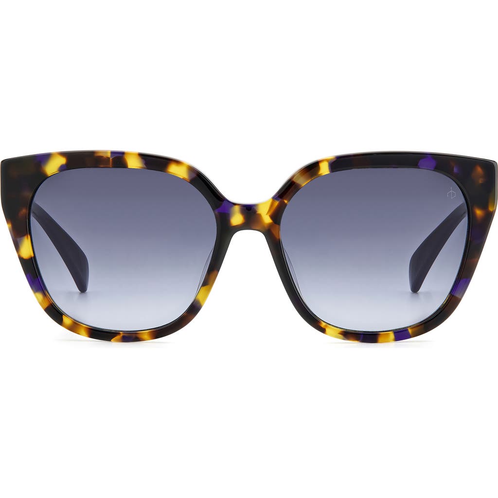 Rag & Bone 56mm Gradient Polarized Square Sunglasses In Multi