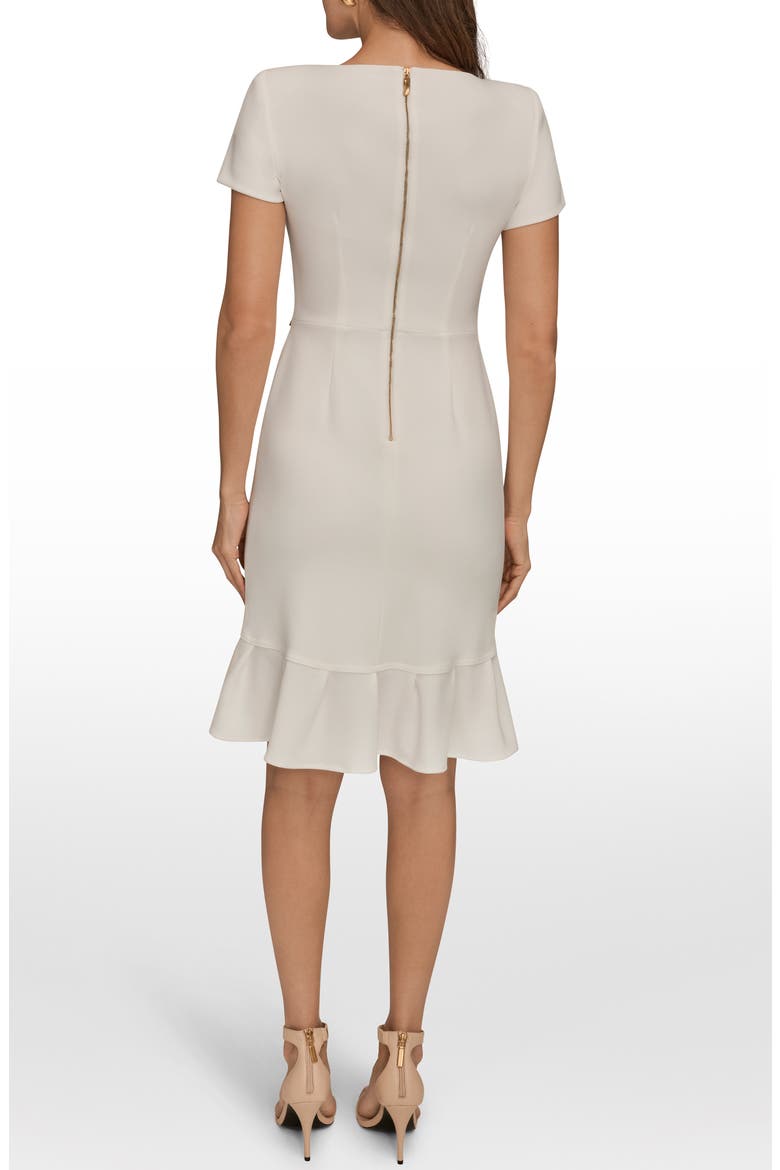 Ruffle Detail Dress, Alternate, color, CREAM