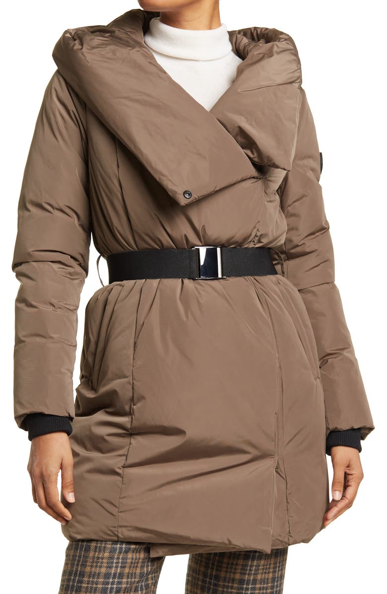 Noize Venice Hooded Belted Puffer Parka, Main, color, 