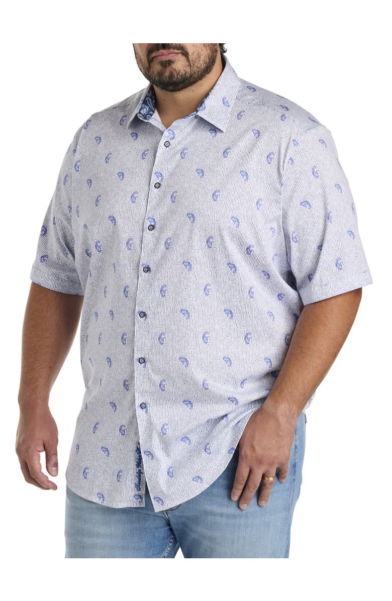 Robert Graham Big 
Tall Belmond Sport Shirt, Main, color, Blue