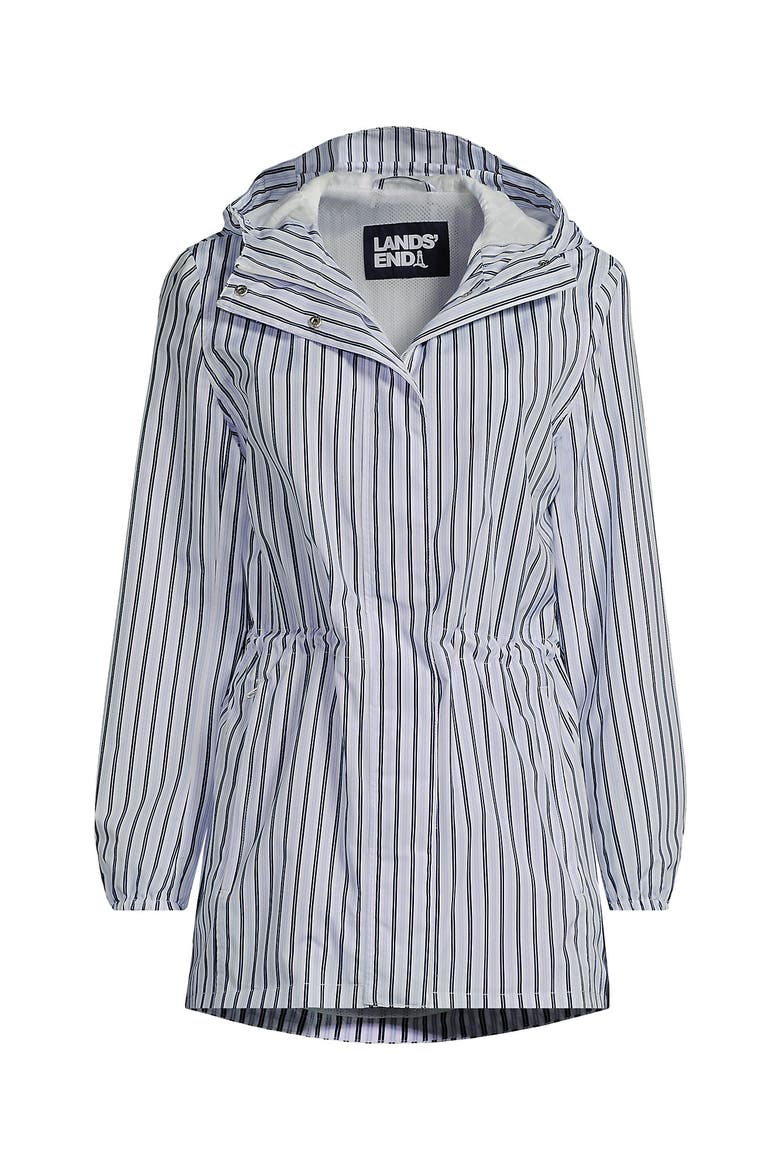 Squall Packable Waterproof Raincoat, Alternate, color, Lavender/Deep Sea Stripe