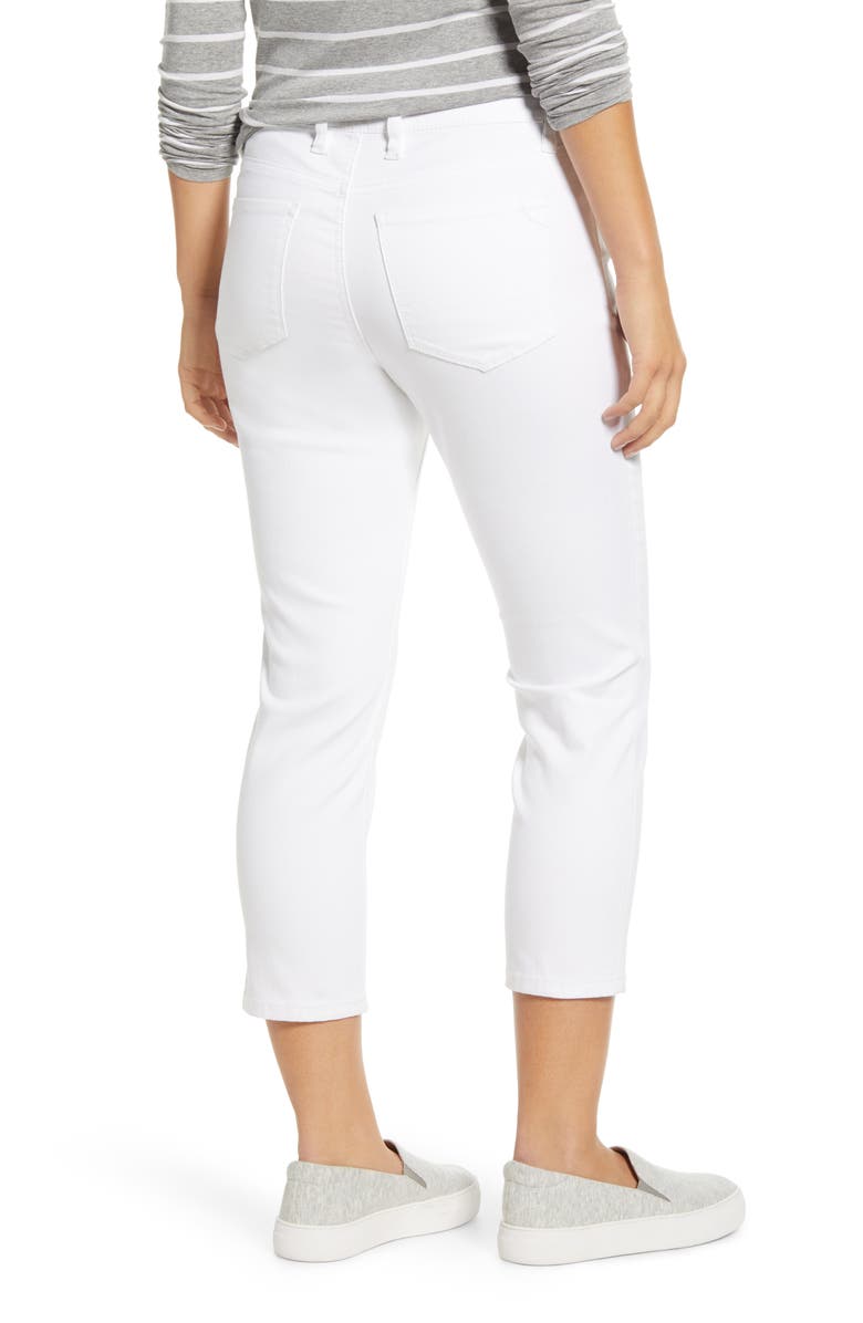 Tommy Bahama Ella Twill High Waist Crop White Jeans, Alternate, color,