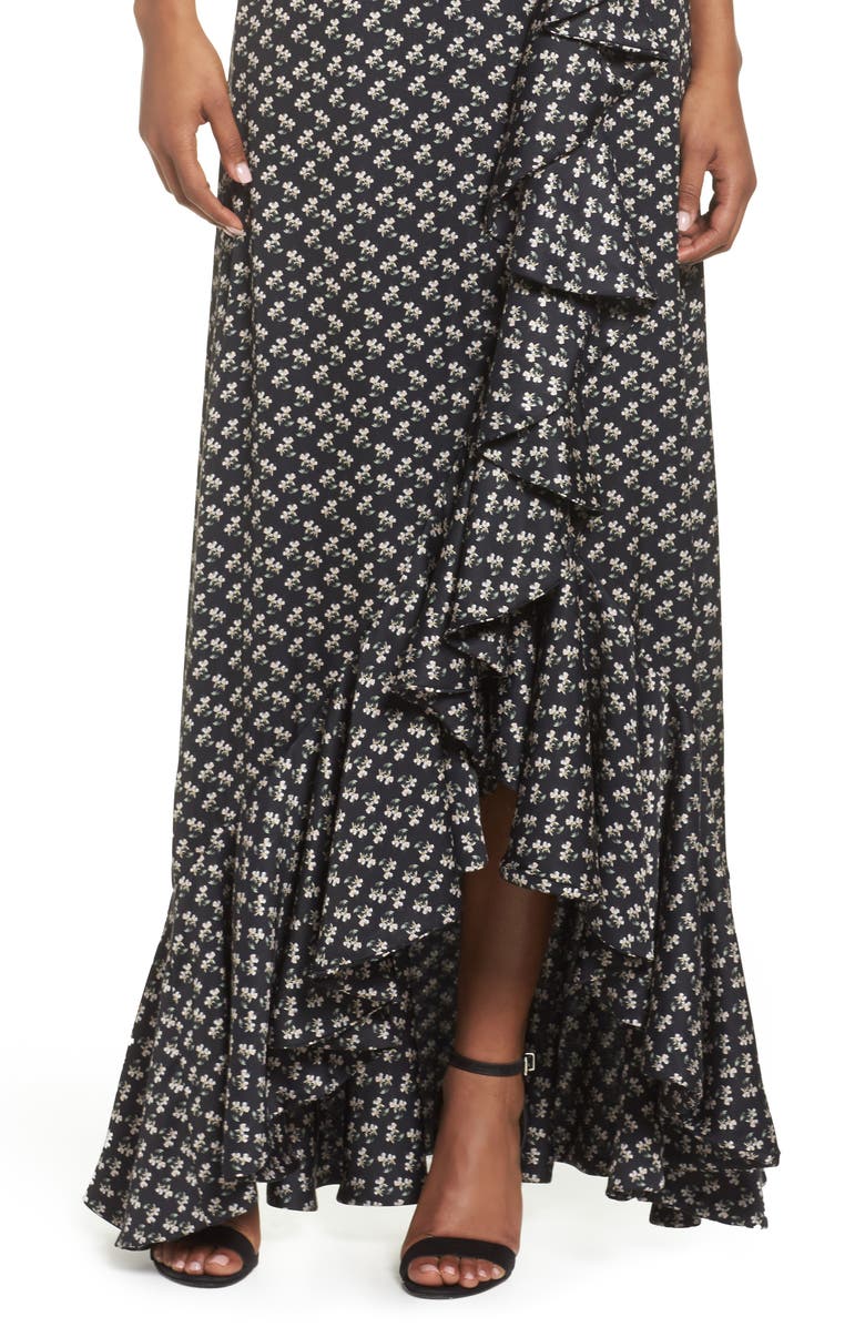 Jill Jill Stuart One-Shoulder Ruffle Gown, Alternate, color, 
